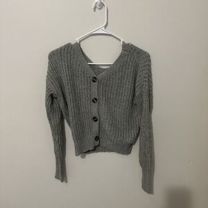 Sincerely Jules Crop Sweater Green Size Small
